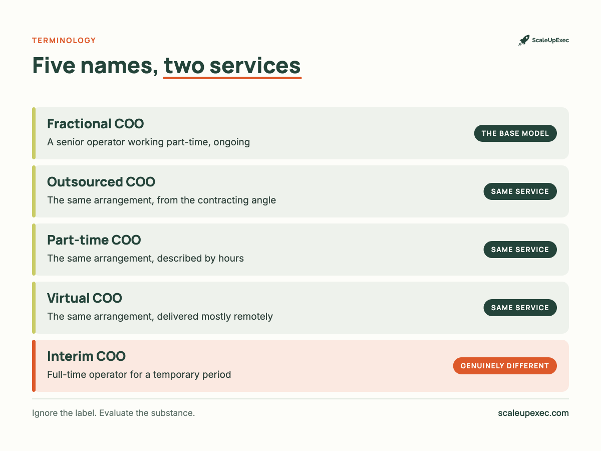 Outsourced COO vs Fractional COO: Same Service, Different Name
